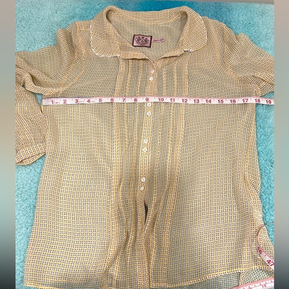 🔥Juicy Couture Sheer Silk  Button-Up Blouse🔥 - Picture 3 of 6